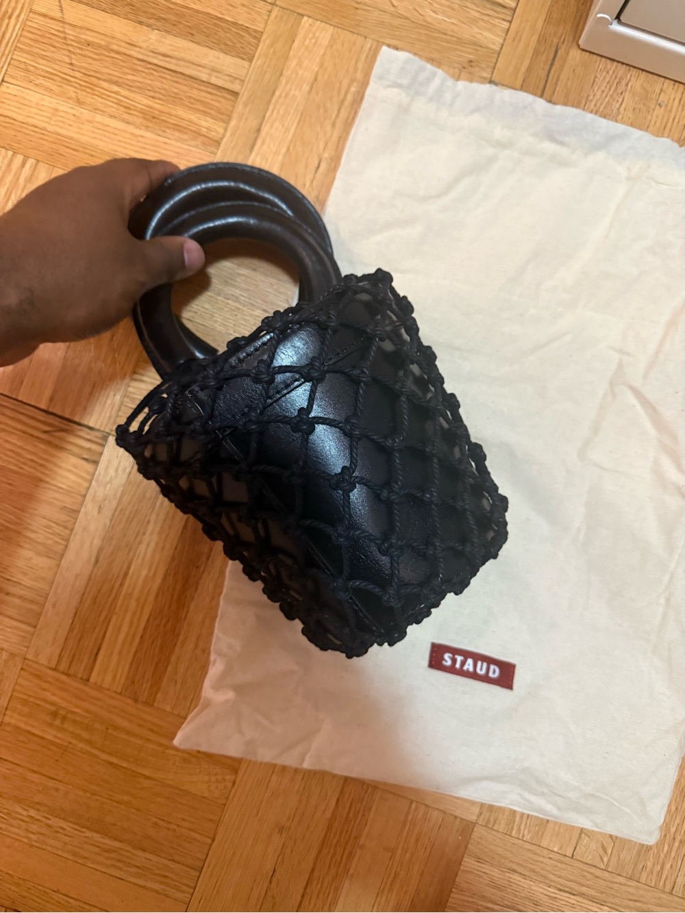 Authentic STAUD Black Mini Moreau Bag
